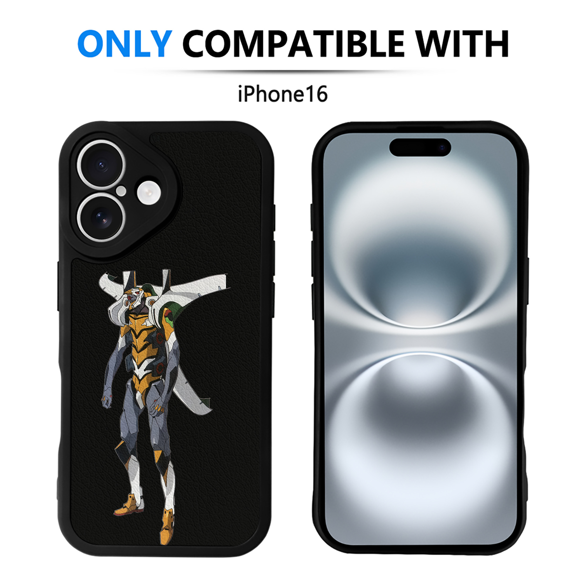 （画像用） EVA 新世紀エヴァンゲリオン 【iPhone 16シリーズ対応】シリコンスマホケース（レザー調） 材質：シリコン